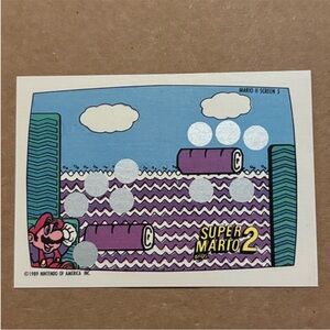 1989 Nintendo Super Mario 2 Topps Video Game Trading Cards Unscratched